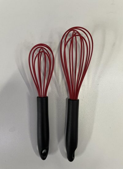 AcerichFad 2 Pack Whisks for Cooking 8"+10", Wisk Kitchen Tool Silicone Wire Whisk Egg Beater for Blending Whisking Beating Stirring Baking - Click Image to Close