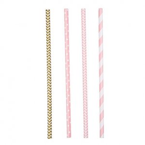 Acerich Pack of 200 Paper Straws Decoration for Birthday, Wedding, Christmas, Celebration Parties by Acerich