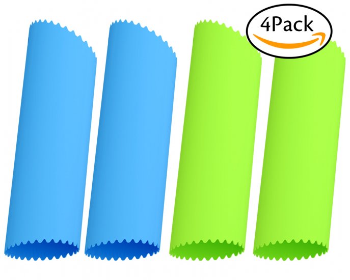 Silicone Garlic Peeler - Acerich 4 Pcs Silicone Garlic Roller Peeling Tube Easy Useful Kitchen Tools ( Blue & Green ) - Click Image to Close