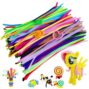 Acerich 300 Pcs Colored Pipe Cleaners Chenille Stems for DIY Art Craft Decorations (6 mm x 12 inch)