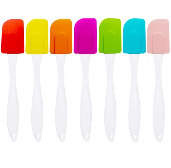 Acerich Acerich Heat Resistant Silicone Spatula Set (Set of 7) - Click Image to Close