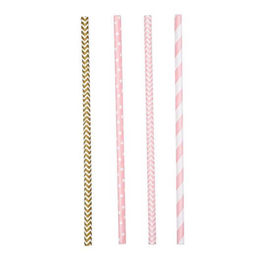 Acerich Pack of 200 Paper Straws Decoration for Birthday, Wedding, Christmas, Celebration Parties by Acerich - Click Image to Close